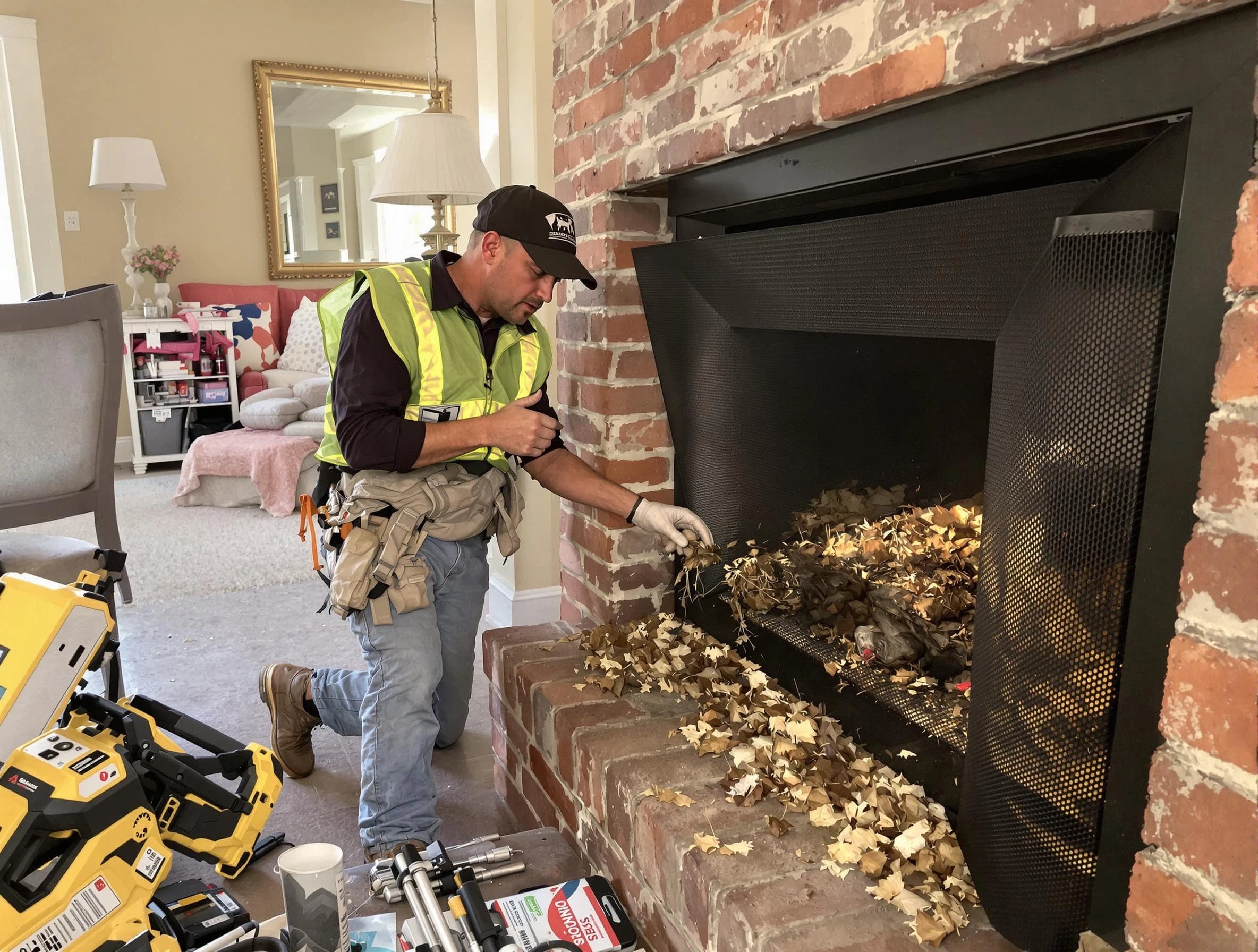 Safe screening installation by Highland Springs Chimney Sweep in Highland Springs, VA