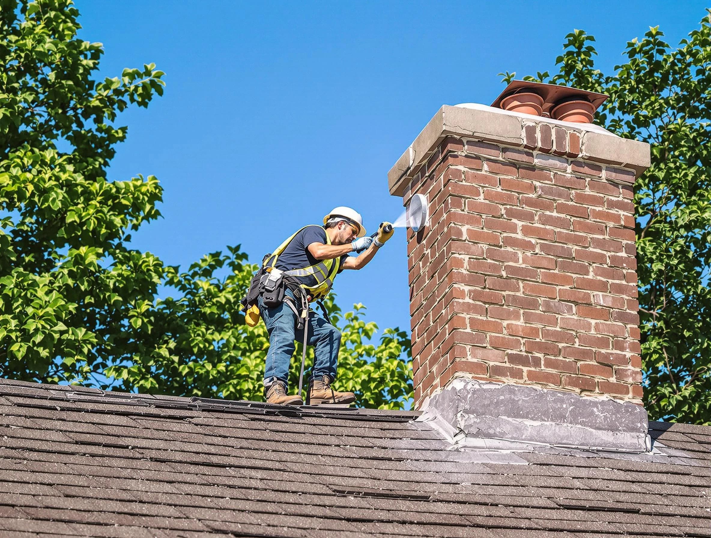Highland Springs Chimney Sweep performing an inspection with advanced tools in Highland Springs, VA