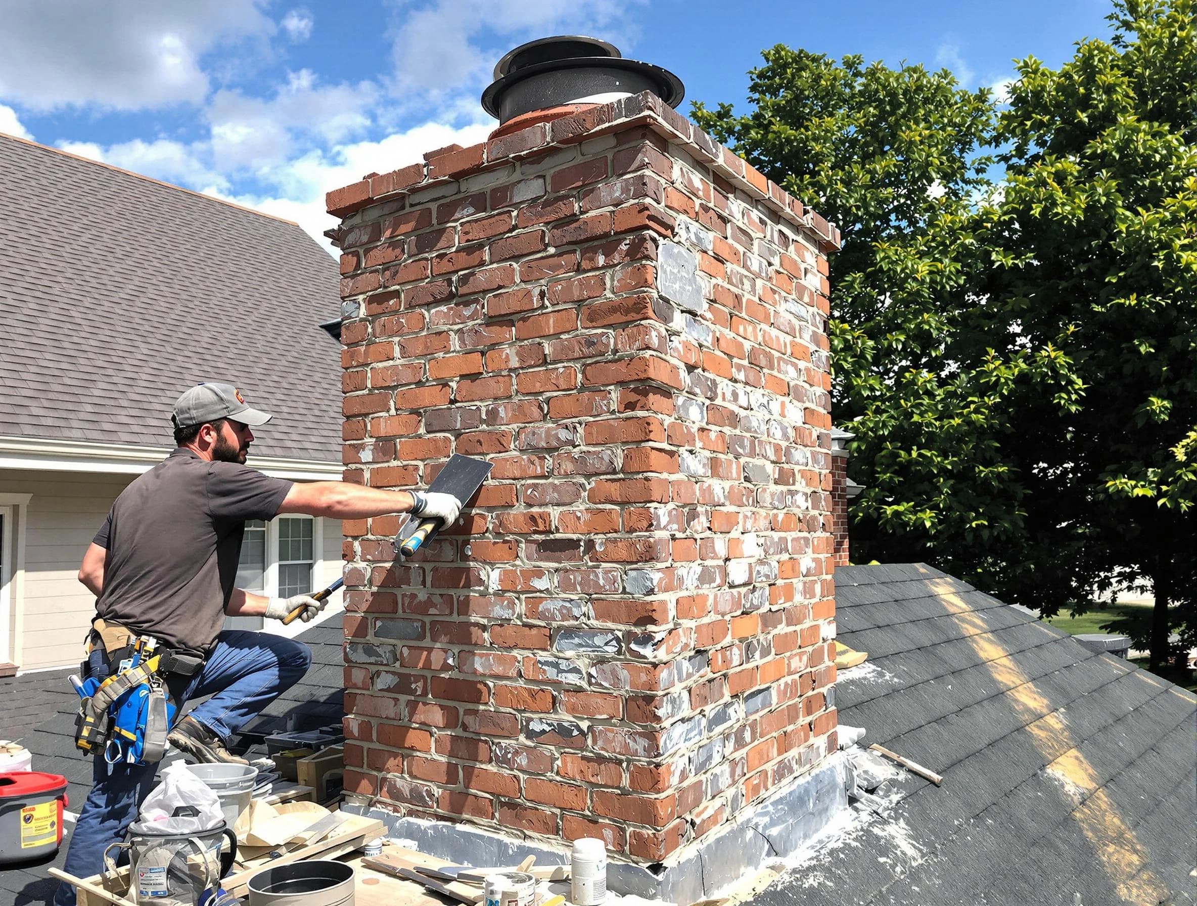 Completed chimney rebuild by Highland Springs Chimney Sweep in Highland Springs, VA