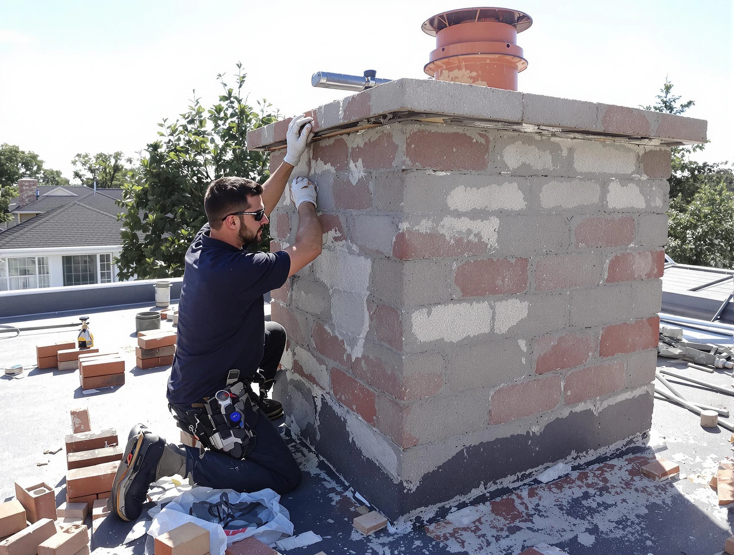 Advanced chimney repair process by Highland Springs Chimney Sweep in Highland Springs, VA