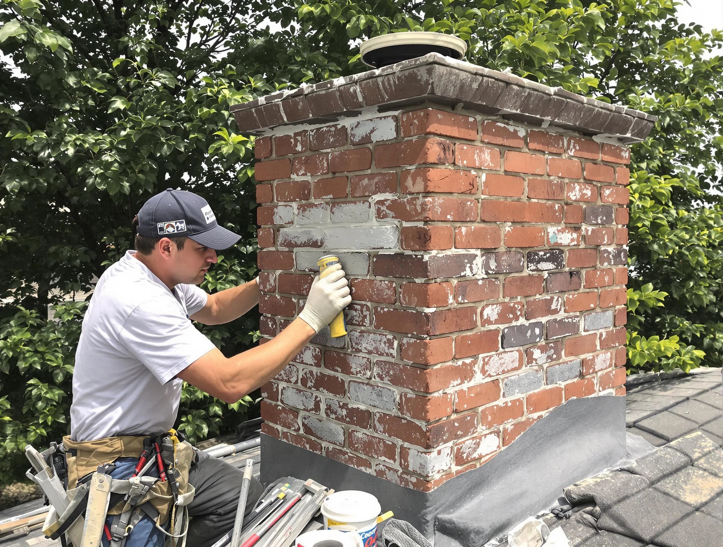 Highland Springs Chimney Sweep restoring an aging chimney in Highland Springs, VA