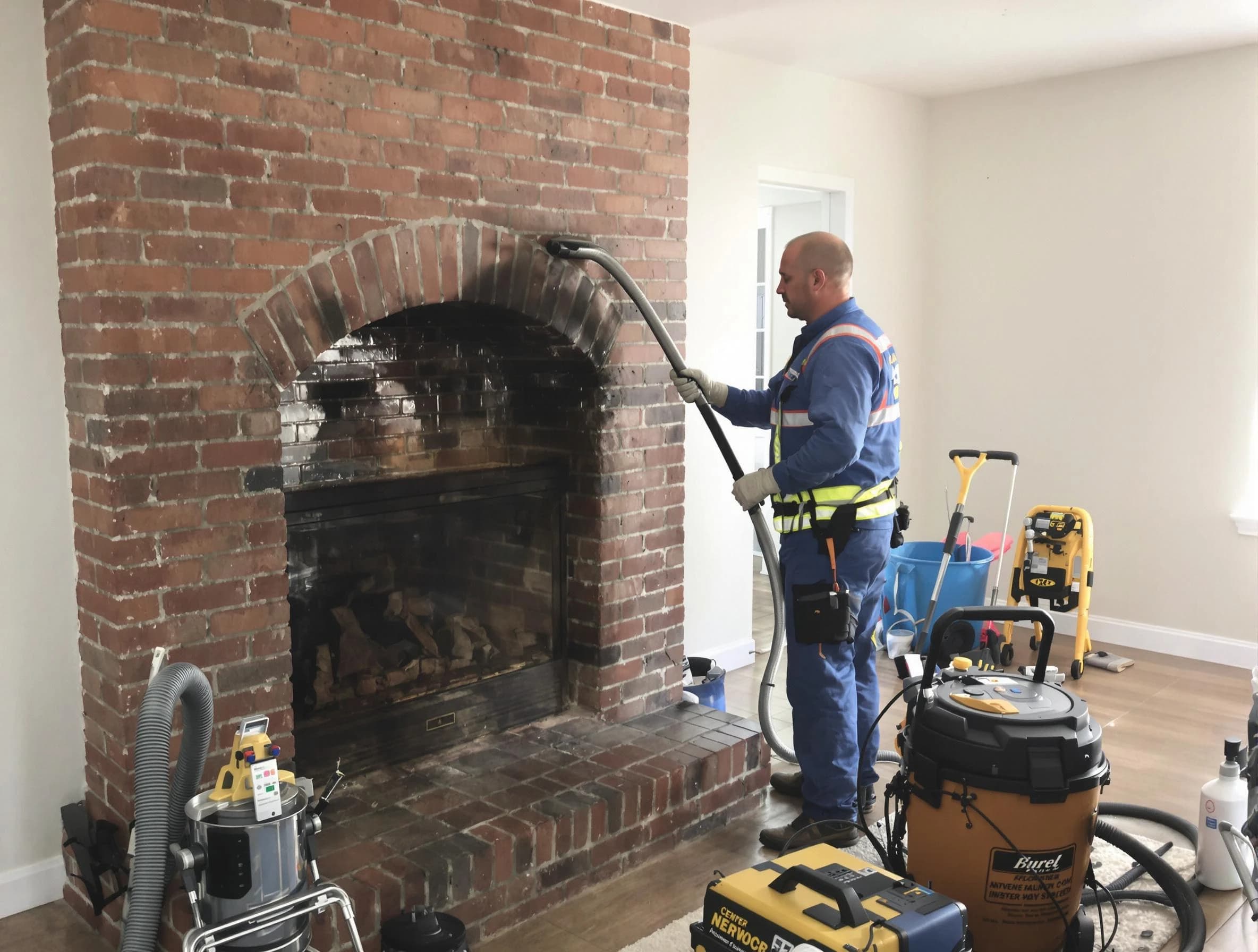 Highland Springs Chimney Sweep expert performing detailed chimney sweep in Highland Springs, VA