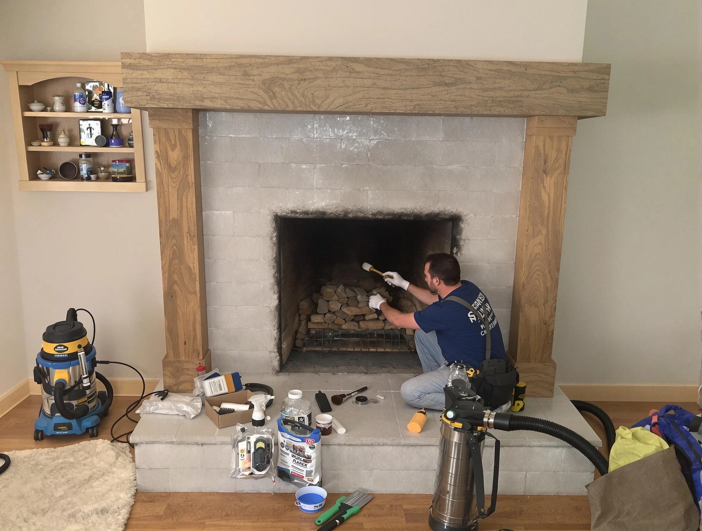 Detailed creosote removal process by Highland Springs Chimney Sweep in Highland Springs, VA