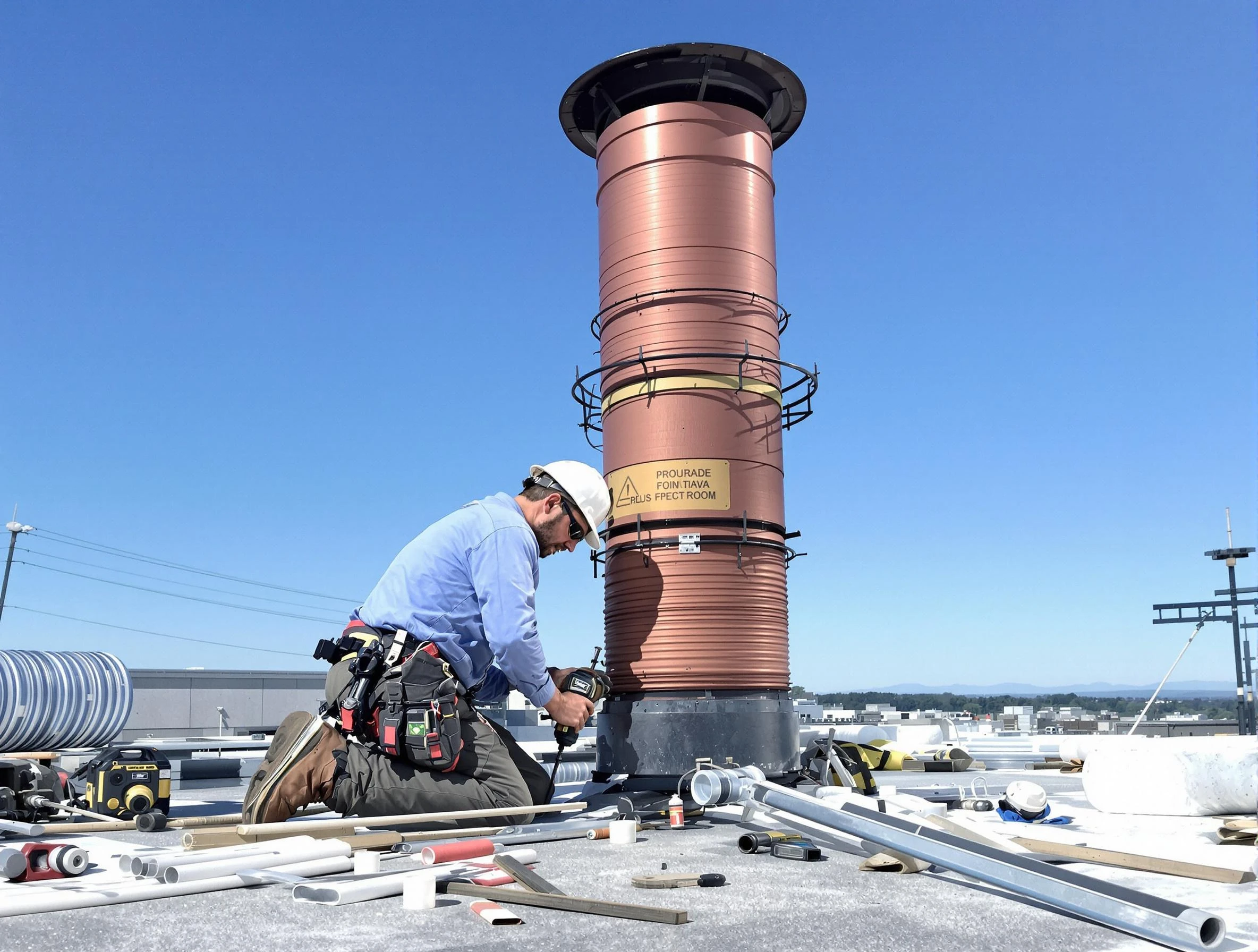 Installed chimney liner by Highland Springs Chimney Sweep in Highland Springs, VA