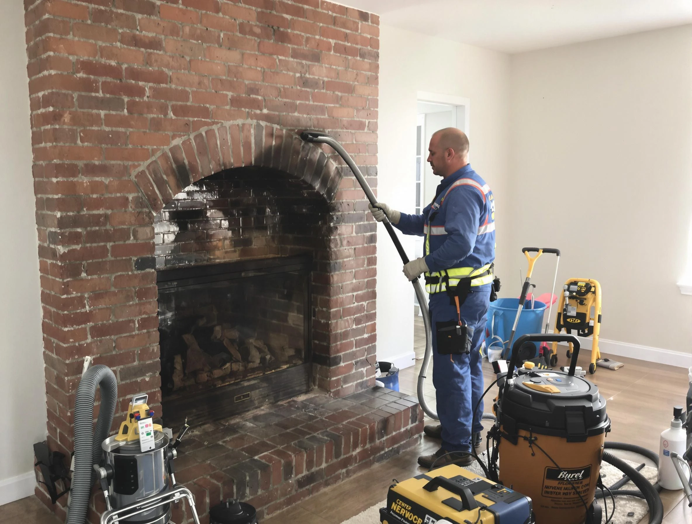 Highland Springs Chimney Sweep expert performing detailed chimney sweep in Highland Springs, VA