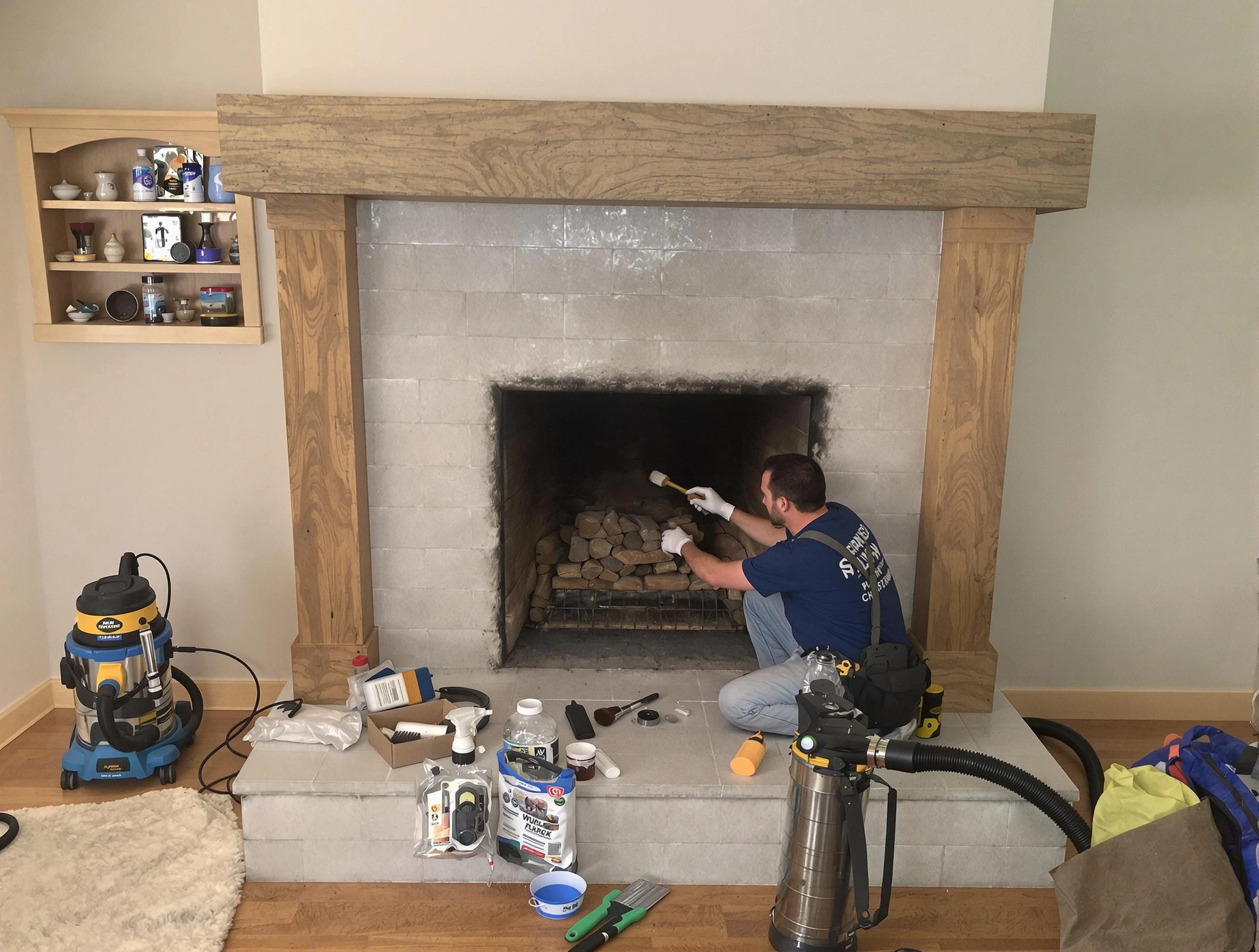 Detailed creosote removal process by Highland Springs Chimney Sweep in Highland Springs, VA