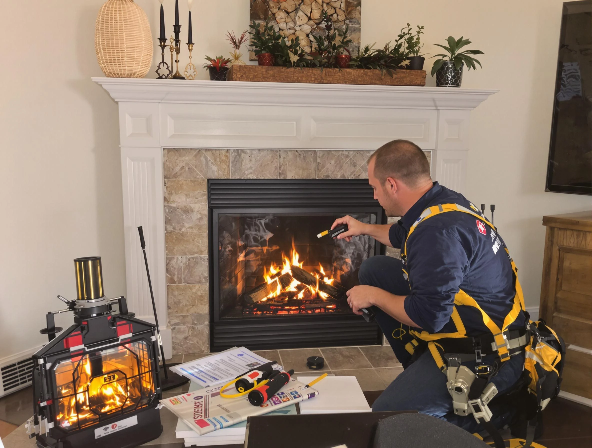 Safety-focused fireplace inspection by Highland Springs Chimney Sweep in Highland Springs, VA